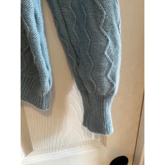 Wool Blend Embroidered Floral Knit Cardigan Sweater Cottagecore Heart Buttons - Picture 5 of 9